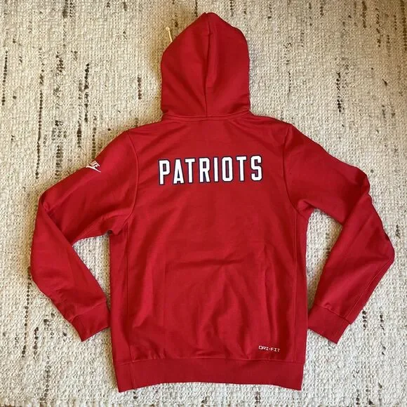 RARE RED Nike Standard Issue New England Patriots TEAM Dri-FIT Hoodie Rivalries
